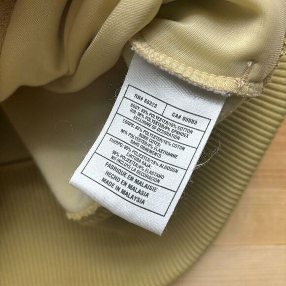 VINTAGE Nike Jacket Womens Yellow Pale Full Zip Track Swoosh Ladies Y2K - Picture 12 of 15